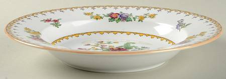 Peplow (Yellow Trim) Large Rim Soup Bowl
