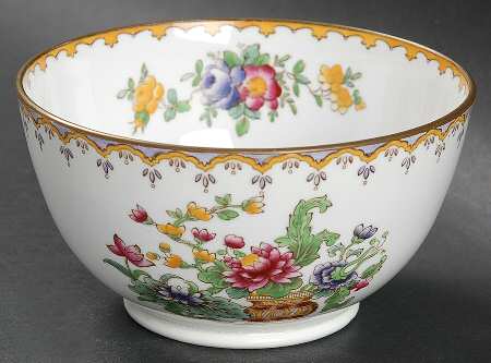 Peplow (Gold Trim) Cranberry Bowl