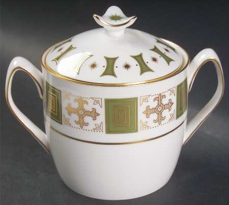 Persia Green Sugar Bowl & Lid