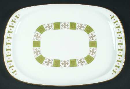 Persia Green 14" Oval Serving Platter