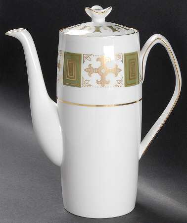 Persia Green Coffee Pot & Lid