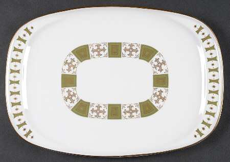 Persia Green 12" Oval Serving Platter