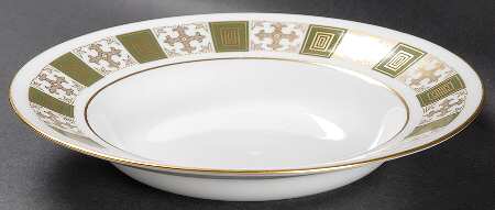 Persia Green Rim Soup Bowl