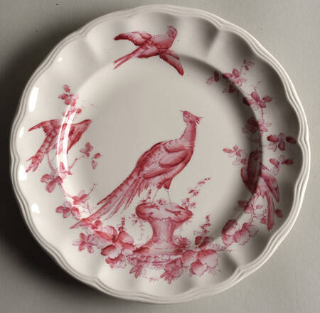 Pink Bird Salad Plate