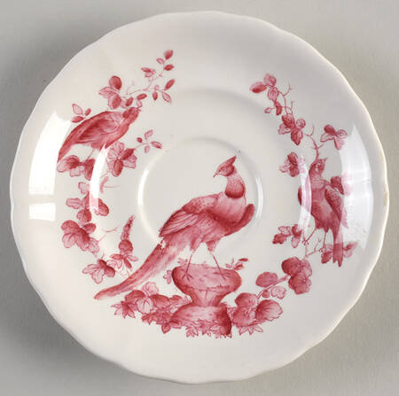 Pink Bird Saucer for Flat Cup