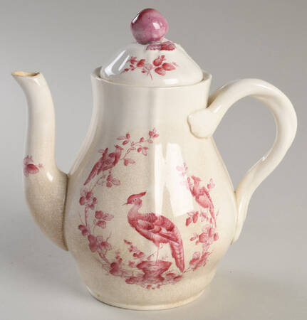 Pink Bird Small Coffee Pot & Lid