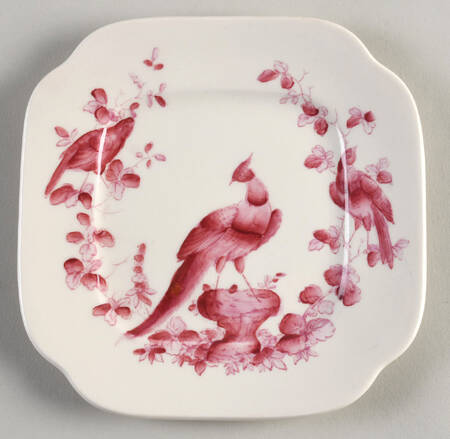 Pink Bird Square Bread & Butter Plate