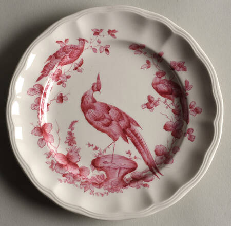 Pink Bird Bread & Butter Plate