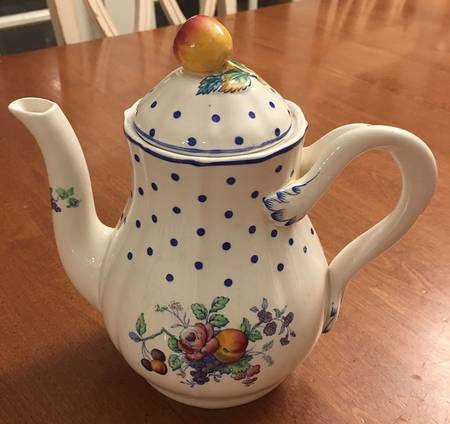 Polka Dot Blue Mini Coffee Pot & Lid by Spode