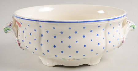 Polka Dot Blue Round Vegetable No Lid by Spode