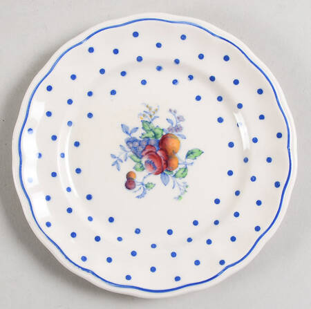 Polka Dot Blue Small Bread & Butter Plate by Spode