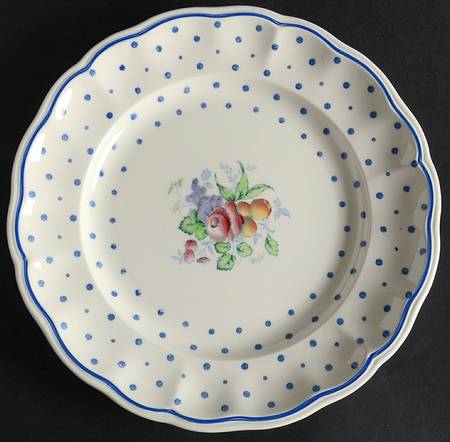 Polka Dot Blue Luncheon Plate by Spode