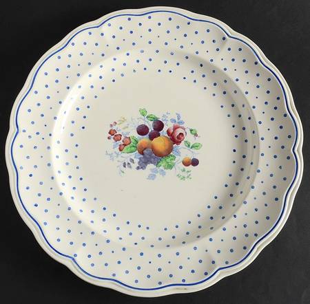 Polka Dot Blue 13" Chop Plate (Round Platter) by Spode