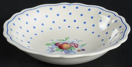 Polka Dot Blue Rim Cereal Bowl by Spode