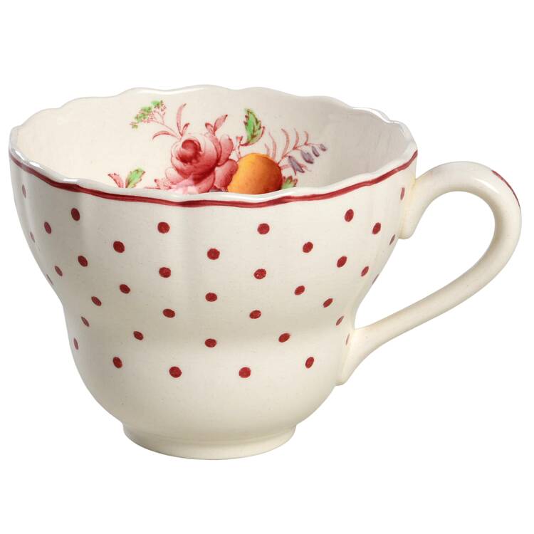 Polka Dot Red Breakfast Cup