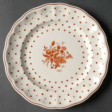 Polka Dot Red Luncheon Plate