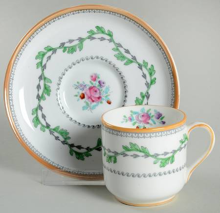 Portabello Green Footed Demitasse Cup & Saucer Set