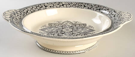Spode's Primrose Black Round Vegetable No Lid