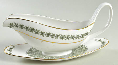 Provence (YC843, Green Leaves) Gravy Boat & Underplate