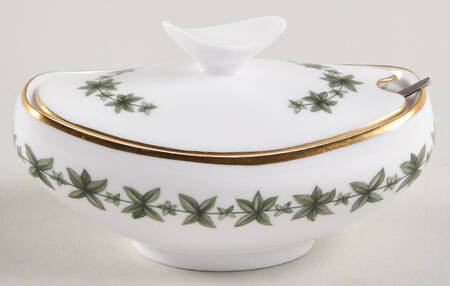 Provence (YC843, Green Leaves) Mustard Jar & Lid