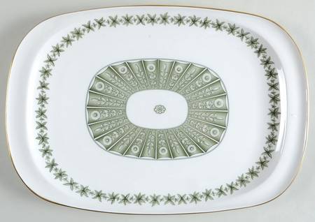 Provence (YC843, Green Leaves) 14" Oval Serving Platter