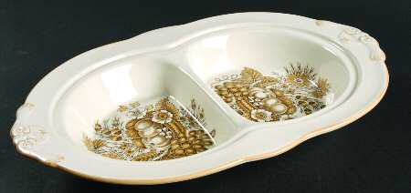 Provincial Oval Divided Vegetable Bowl
