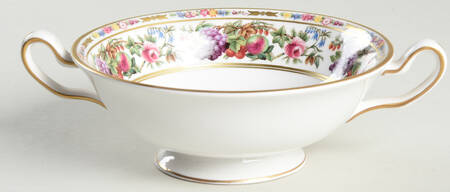 Provence (F1782-V, Y8599-U, Fruit Rim) Footed Cream Soup Bowl