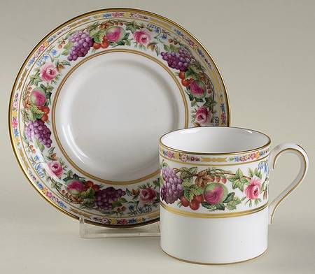 Provence (F1782-V, Y8599-U, Fruit Rim) Flat Demitasse Cup & Saucer Set