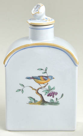 Queen's Bird (Y4973, Blue Gray Body) Tea Caddy & Lid