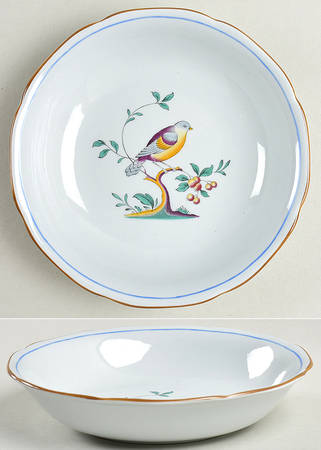 Queen's Bird (Y4973, Blue Gray Body) Coupe Cereal Bowl