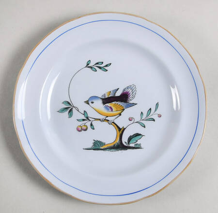 Queen's Bird (Y4973, Blue Gray Body) Bread & Butter Plate