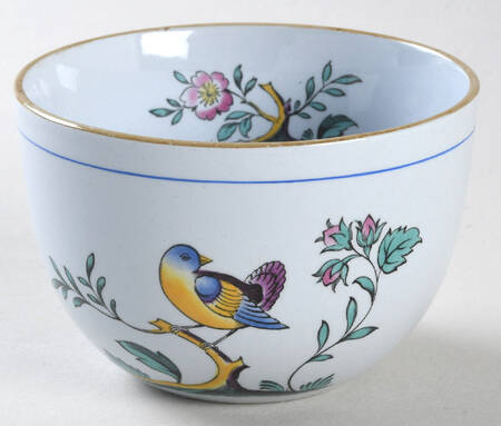 Queen's Bird (Y4973, Blue Gray Body) Open Sugar Bowl
