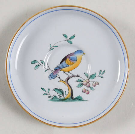 Queen's Bird (Y4973, Blue Gray Body) Saucer for Demitasse Cup