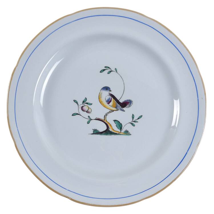 Queen's Bird (Y4973, Blue Gray Body) Salad Plate