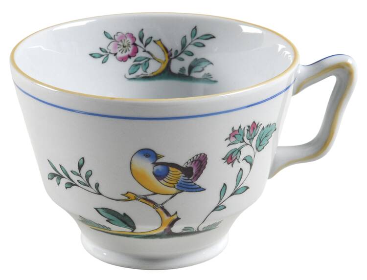 Queen's Bird (Y4973, Blue Gray Body) London Shape Footed Cup