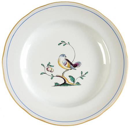 Queen's Bird (Y4973, Blue Gray Body) Dessert/Pie Plate