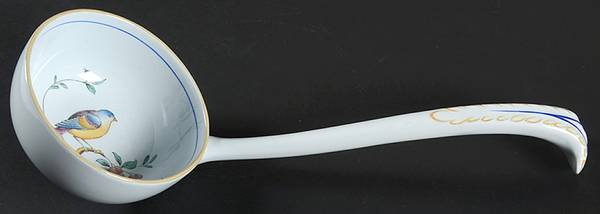 Queen's Bird (Y4973, Blue Gray Body) Tureen Ladle
