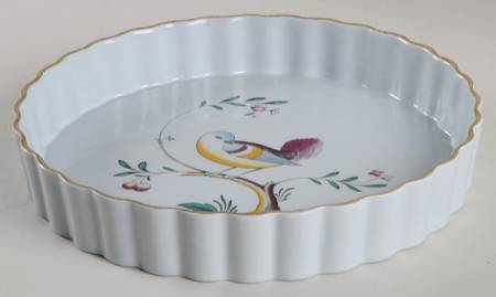 Queen's Bird (Y4973, Blue Gray Body) 9" Quiche Oven To Table