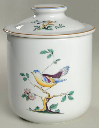 Queen's Bird (Y4973, Blue Gray Body) Medium Canister & Lid