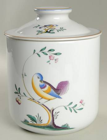 Queen's Bird (Y4973, Blue Gray Body) Large Canister & Lid