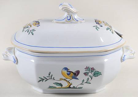 Queen's Bird (Y4973, Blue Gray Body) Sauce Boat & Lid