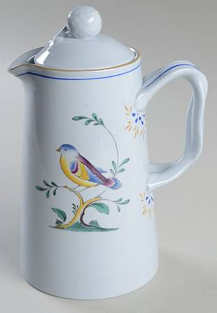 Queen's Bird (Y4973, Blue Gray Body) Hot Water Jug & Lid
