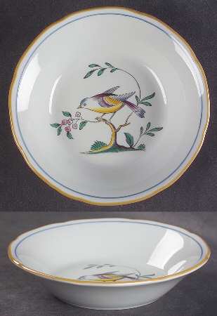 Queen's Bird (Y4973, Blue Gray Body) Fruit/Dessert (Sauce) Bowl