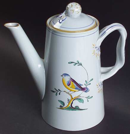 Queen's Bird (Y4973, Blue Gray Body) Small Coffee Pot & Lid