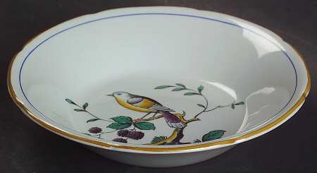 Queen's Bird (Y4973, Blue Gray Body) Fruit/Dessert (Sauce) Bowl