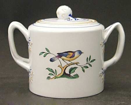 Queen's Bird (Y4973, Blue Gray Body) Mini Sugar Bowl & Lid
