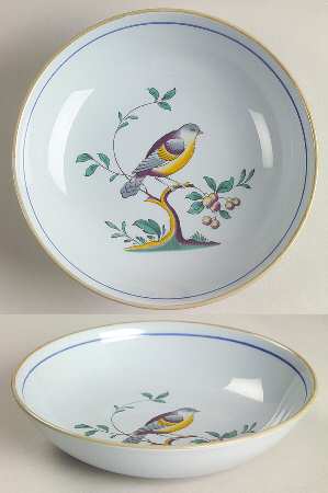 Queen's Bird (Y4973, Blue Gray Body) Saucer for Canton Shape Footed Cup
