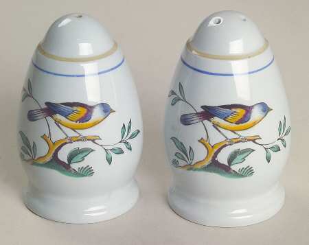 Queen's Bird (Y4973, Blue Gray Body) Salt & Pepper Set