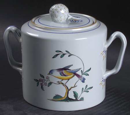 Queen's Bird (Y4973, Blue Gray Body) Sugar Bowl & Lid