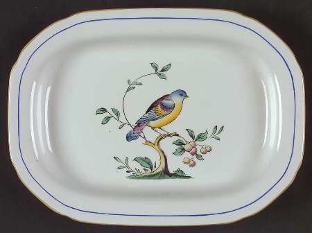 Queen's Bird (Y4973, Blue Gray Body) Underplate for Sauce Boat